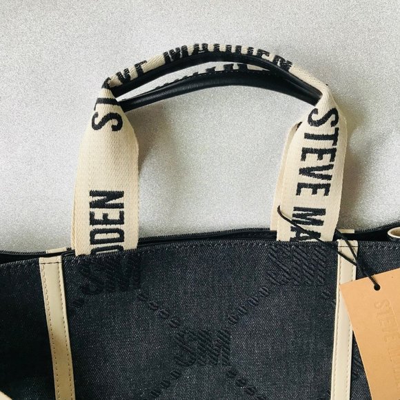 Steve Madden Black Bsantam Tote Bag Purse with Black Coin Purse TikTok Viral - Picture 3 of 11